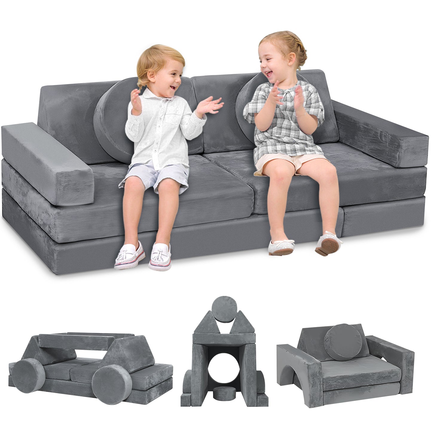 Folding Sofa Bed, Convertible Sleeper Chair with Pillow, High Density Memory Foam Fold Out Couch, Futon Sofa for Living Room/Dorm/Guest Room/Home Office