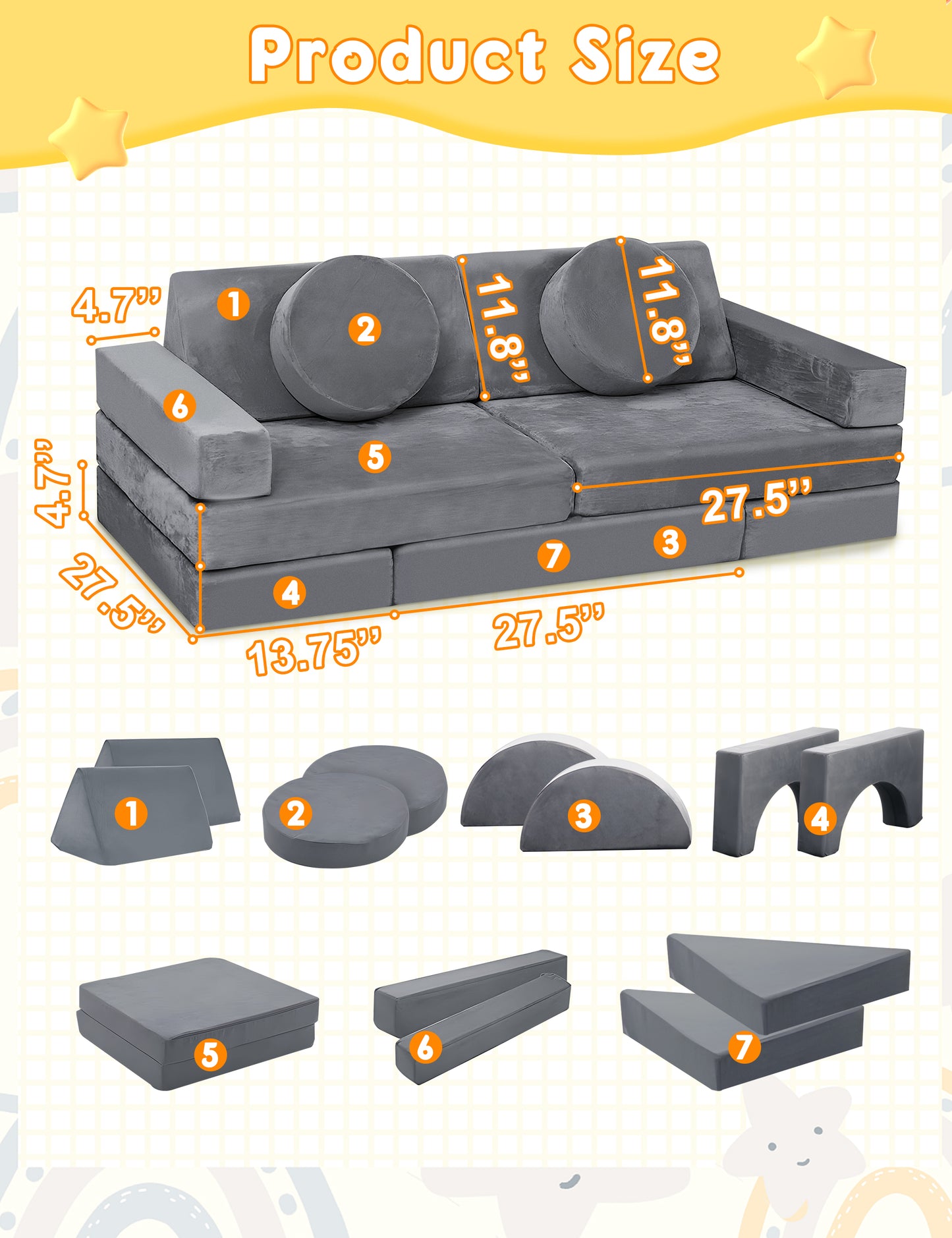 Folding Sofa Bed, Convertible Sleeper Chair with Pillow, High Density Memory Foam Fold Out Couch, Futon Sofa for Living Room/Dorm/Guest Room/Home Office